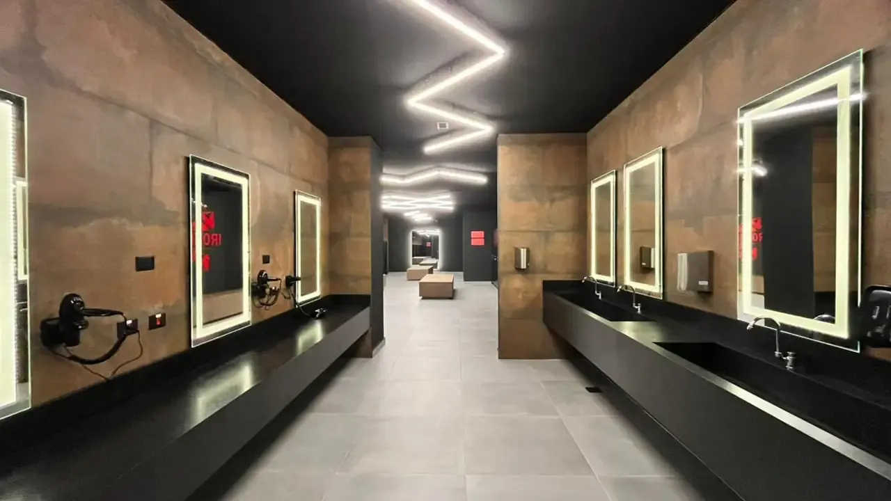 Vestiários premium da Ironberg Fortaleza